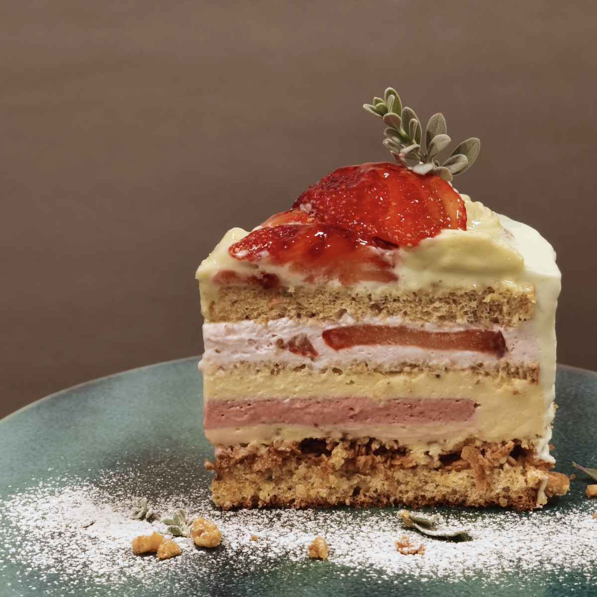 Strawberry and Pistachio Entremets